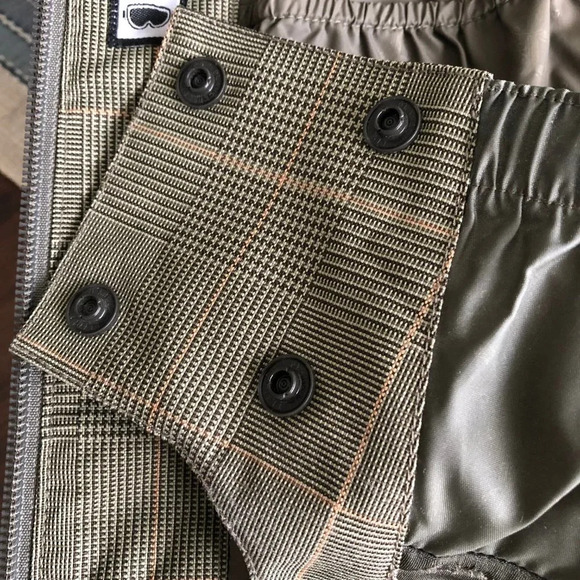 The North Face Ski Snow Board Plaid Jacket w RECCO & Detachable Hood Green Sz M - Picture 10 of 16